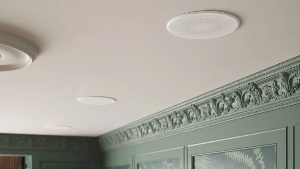 Speakers built into the ceiling